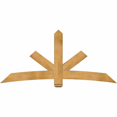 Ekena Millwork Alberta Rough Sawn Timber Gable Bracket, Western Red Cedar, 84"W x 38"H x 6"D x 6"F, 11/12 Pitch GBW084X38X0606ALB00RWR
